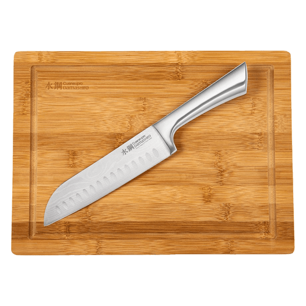 B2B Only Cuisine::pro® Damashiro® Santoku 17cm 6.5" & Board 25.5x35cm 10x13.5in
