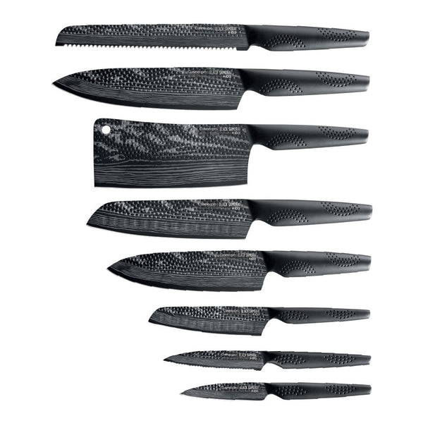 Cuisine::pro® BLACK SAMURAI® Syo 9-Piece Knife Block