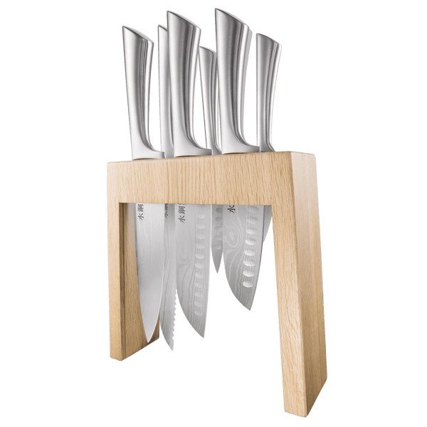 Cuisine::pro® Damashiro® 7 Piece Mizu Knife Block Oak
