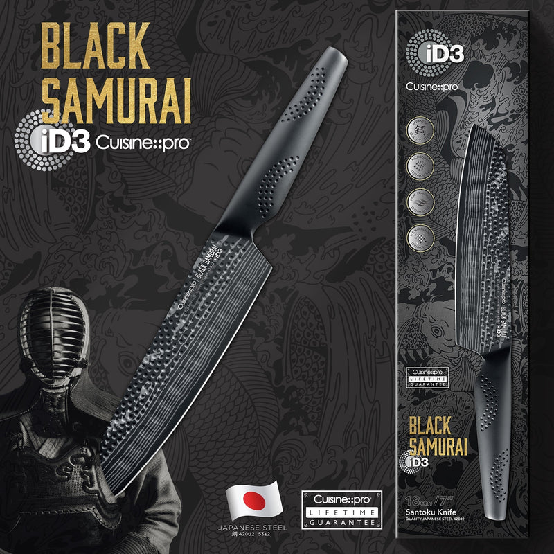 Cuisine::pro® iD3® BLACK SAMURAI™ Santoku Knife 18cm 7in