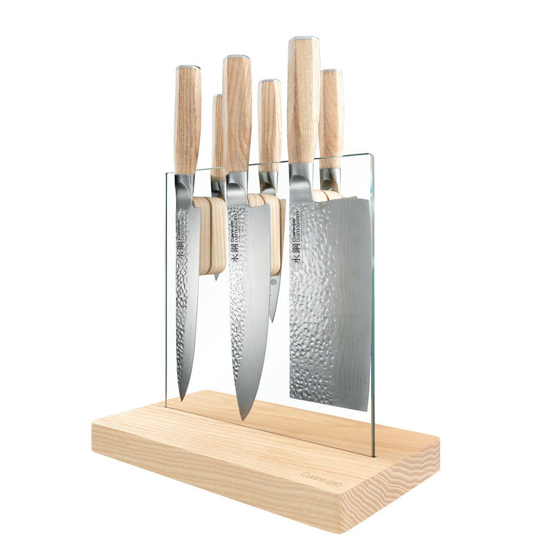 Cuisine::pro® Damashiro® EMPEROR Hikari Knife Block Ash 7 stk