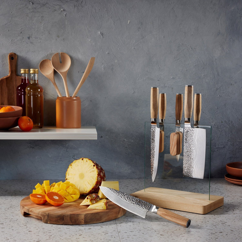 Cuisine::pro® Damashiro® EMPEROR Hikari Knife Block Ash 7 stk