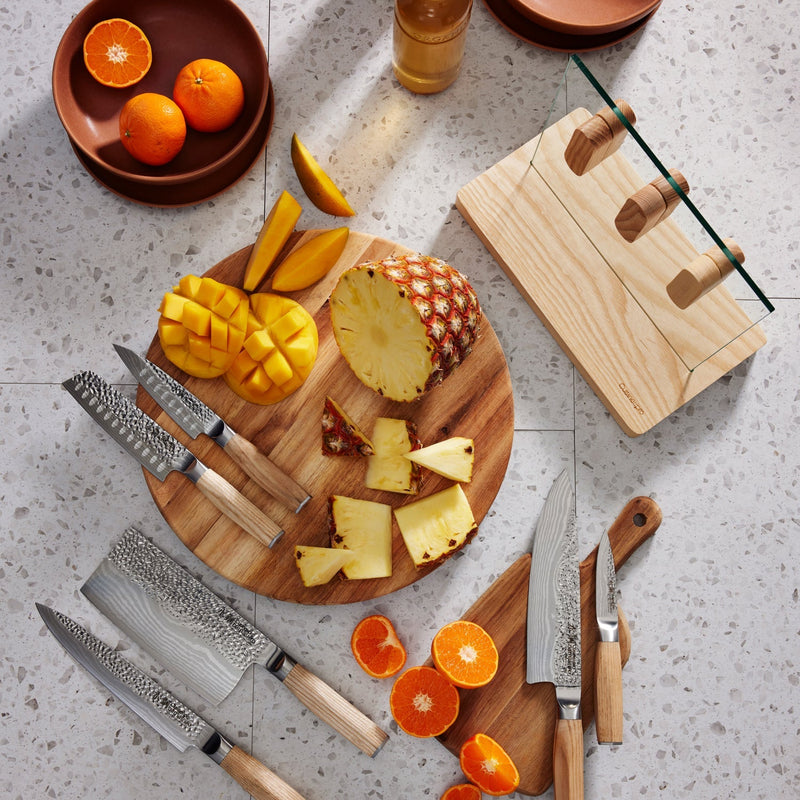 Cuisine::pro® Damashiro® EMPEROR Hikari Knife Block Ash 7 stk
