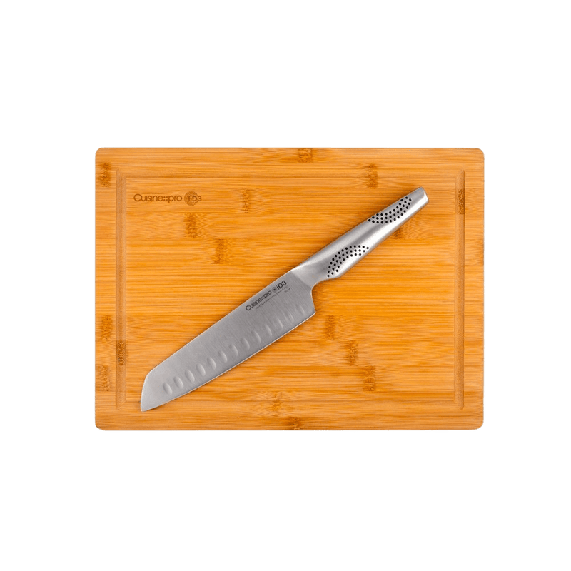 Cuisine::pro® iD3® Santoku Knife 18cm 7" & Board Set 25.5cm 10" x 35cm 13.7"